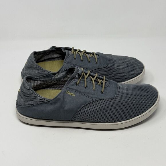 OluKai Nohea Moku Shoes Mens 11.5 Gray Casual Slip On Comfort Preppy Sneakers main image 8